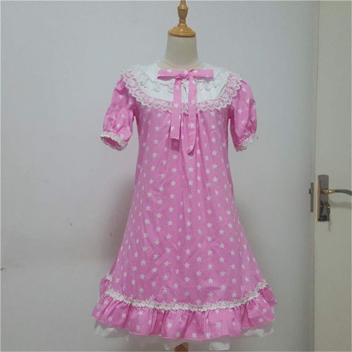  Shanghai Story Lolita Dresses Pink Cotton Princess Female Dress Lace Sweet Lolita Party Dress