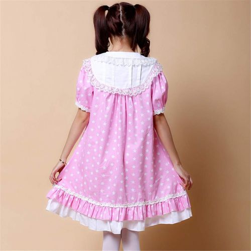  Shanghai Story Lolita Dresses Pink Cotton Princess Female Dress Lace Sweet Lolita Party Dress