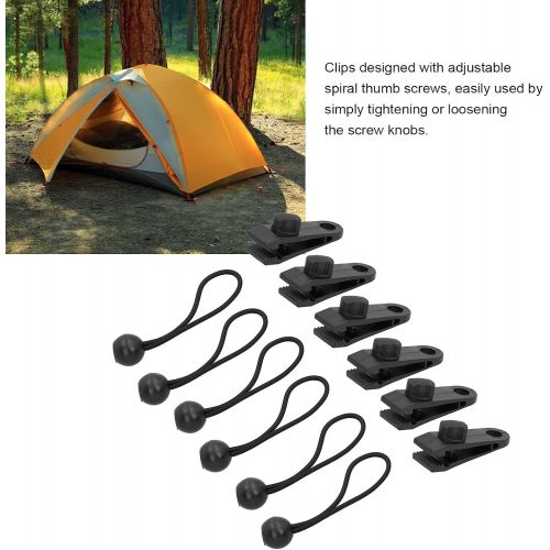  Shanrya Tent Clips, Long Service Life High?Strength Nylon Material Tent Clips and Bungee Ball for Outdoor for Awnings
