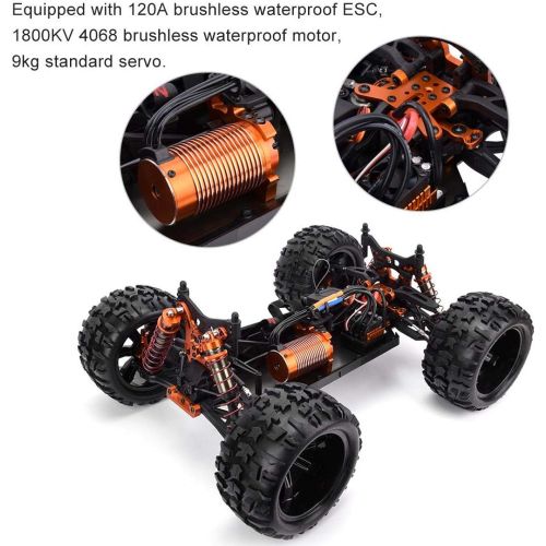  Shanrya 1/8 RC Car, 2.4GHz Remote Control Car Four Wheel Drive 1/8 Monster Truck, 1PCS for Kids Boys