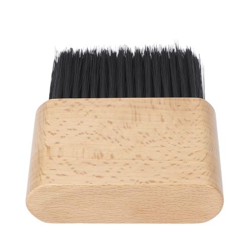  Shanrya Face Duster Brush, Comfortable Grip Skin Friendly Hairdressing Accessory Sample Wood Wide Range Applications for Car Interiors for Cleaning Tool Basins