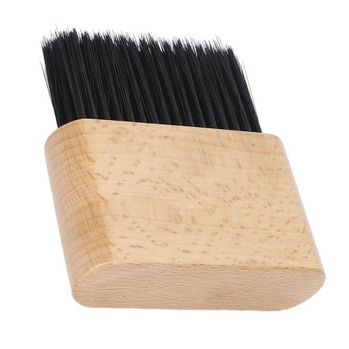  Shanrya Face Duster Brush, Comfortable Grip Skin Friendly Hairdressing Accessory Sample Wood Wide Range Applications for Car Interiors for Cleaning Tool Basins