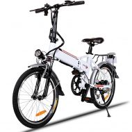 Shaofu Folding Electric Mountain Bike, 7-Speed E-Bike with 36V 8Ah Removable Lithium-Ion Battery and Battery Charger