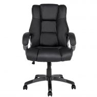 Shaofu Ergonomic PU Leather High Back Office Chair, Executive Computer Manager Chair with Armrests