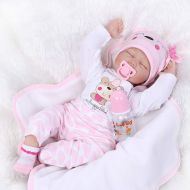 ShapeW 55cm Reborn Baby Sleeping Dolls That Look Real 22 Inch Magnetic Pacifier Silicone Viniy Baby...