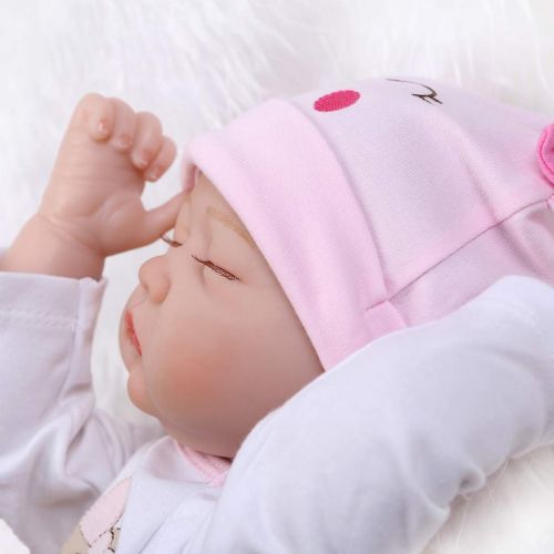  ShapeW 55cm Reborn Baby Sleeping Dolls That Look Real 22 Inch Magnetic Pacifier Silicone Viniy Baby...