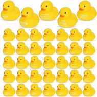 Shappy 100 Pcs Motivational Rubber Duck Yellow Ducks Bulk Mini Bath Ducky Toys Inspirational Gifts for Kids Adults Beach Pool Bathtub Birthday Baby Shower Game Carnival Party Favors