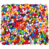 [아마존베스트]Shappy 2000 Pieces 6 mm Pom Poms for Craft Making, Hobby Supplies and DIY Creative Crafts Decorations (Multicolored)