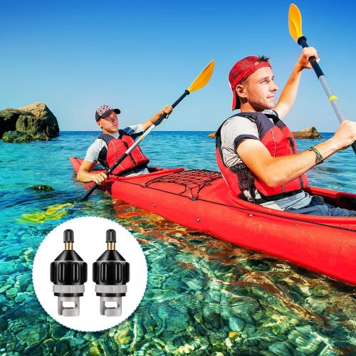  Shappy 2 Pieces Inflatable Boat SUP Pump Adaptor Air Pump Converter Air Valve Adapter Conventional Air Pump Adapter Pumping Head Connector for Inflatable Kayak Stand Up Paddle Board Infla