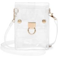 SharPlus Clear Crossbody Bag Purse for Women, Stadium Approved Plastic Transparent Bag Cellphone Case Pouch Handbag for NFL & PGA Sporting Events, Concerts, Prom, Work & School