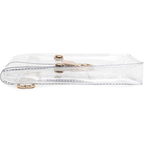  SharPlus Clear Crossbody Bag Purse for Women, Stadium Approved Plastic Transparent Bag Cellphone Case Pouch Handbag for NFL & PGA Sporting Events, Concerts, Prom, Work & School