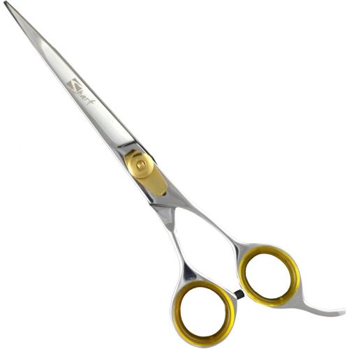  Sharf Gold Touch Pet Grooming Shear Kit 7.5 Inch Straight & 6.5 42-Tooth Thinning Scissors