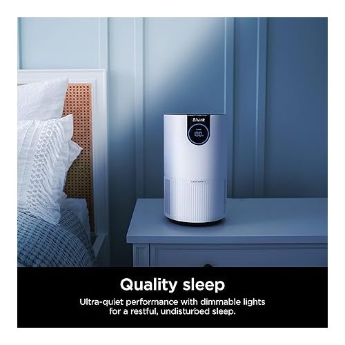  Shark Clean Sense Air Purifier for Bedroom and Office with HEPA Air Filter, Covers Up To 500 SQ FT,Removes Smoke, Dust, Allergens, and Pollutants, HP102, 1 Pack