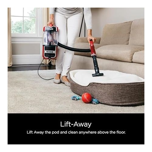  Shark ZU561 Navigator Lift-Away Speed Self Cleaning Brushroll Lightweight Upright Vacuum with HEPA Filter, Red Peony