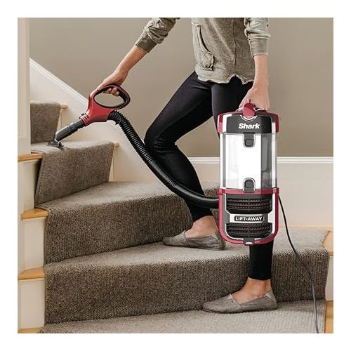  Shark ZU561 Navigator Lift-Away Speed Self Cleaning Brushroll Lightweight Upright Vacuum with HEPA Filter, Red Peony