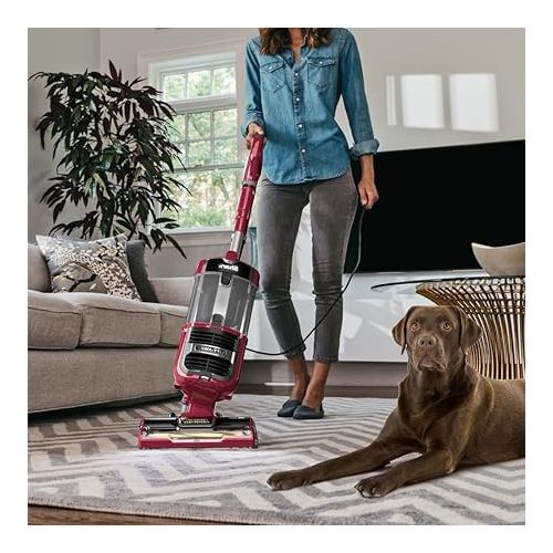  Shark ZU561 Navigator Lift-Away Speed Self Cleaning Brushroll Lightweight Upright Vacuum with HEPA Filter, Red Peony