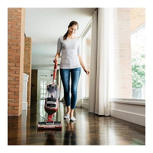  Shark ZU561 Navigator Lift-Away Speed Self Cleaning Brushroll Lightweight Upright Vacuum with HEPA Filter, Red Peony