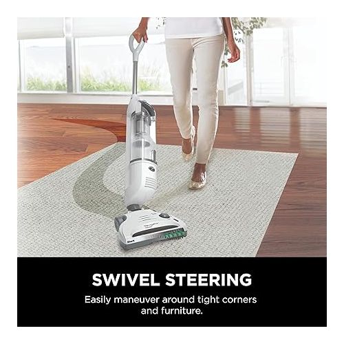  Shark SV1106 Navigator Freestyle Upright Bagless Cordless Stick Vacuum for Carpet, Hard Floor and Pet with XL Dust Cup and 2-Speed Brushroll, White/Grey