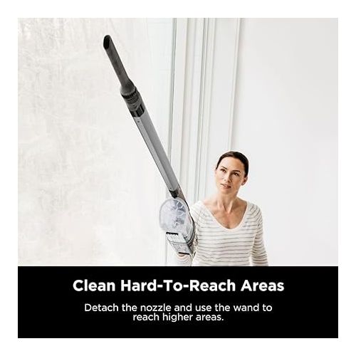  Shark IX141 Pet Cordless Stick Vacuum with XL Dust Cup, LED Headlights, Removable Handheld Vac, Crevice Tool, Portable Vacuum for Household Pet Hair, Carpet and Hard Floors, 40min Runtime, Grey