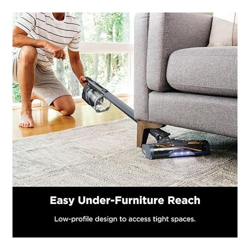  Shark IX141 Pet Cordless Stick Vacuum with XL Dust Cup, LED Headlights, Removable Handheld Vac, Crevice Tool, Portable Vacuum for Household Pet Hair, Carpet and Hard Floors, 40min Runtime, Grey