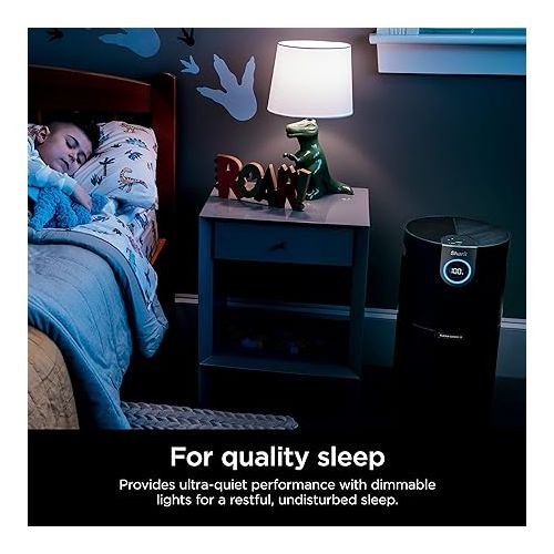  Shark Clean Sense Air Purifiers for Home, Office, and Bedroom with HEPA Filter, Covers Up To 1200 Sq Ft,Removes Smoke, Pet Hair, Dander, Allergens, and Dust, HP202