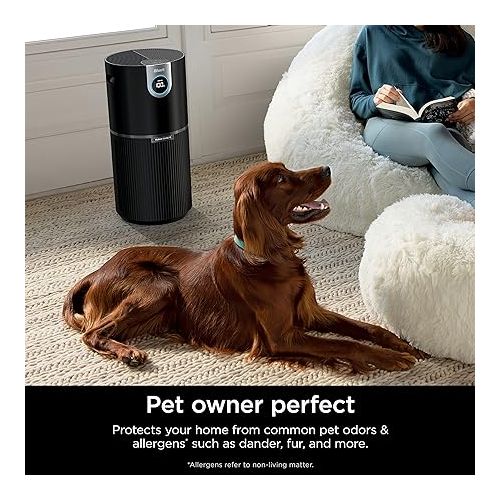  Shark Clean Sense Air Purifiers for Home, Office, and Bedroom with HEPA Filter, Covers Up To 1200 Sq Ft,Removes Smoke, Pet Hair, Dander, Allergens, and Dust, HP202