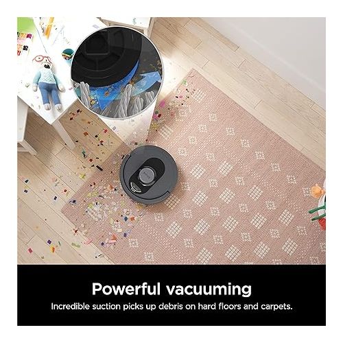  Shark AV2501S AI Ultra Robot Vacuum, with Matrix Clean, Home Mapping, 30-Day Capacity HEPA Bagless Self Empty Base, Perfect for Pet Hair, Wifi, Dark Grey