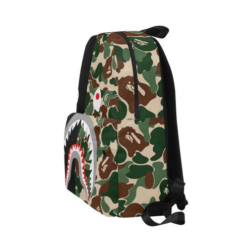  Shark Camo Nylon Backpack Bag School Bag