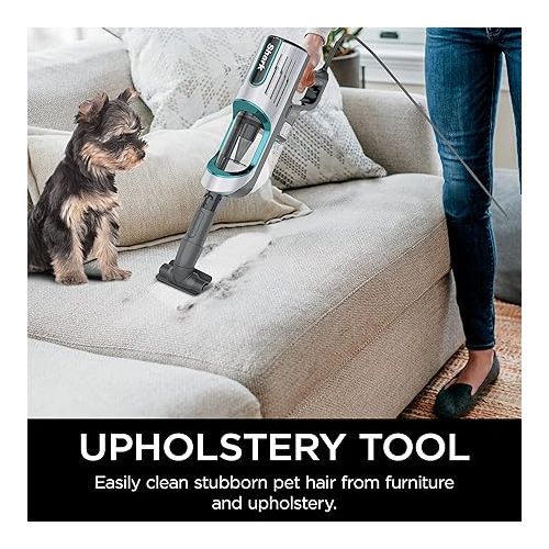  Shark HZ251 Ultralight Corded Stick Self-Cleaning Brushroll, Perfect, Converts to Hand Vacuum, LED Headlights, - Pet Crevice & Upholstery Tools, Teal.32 Quarts Capacity