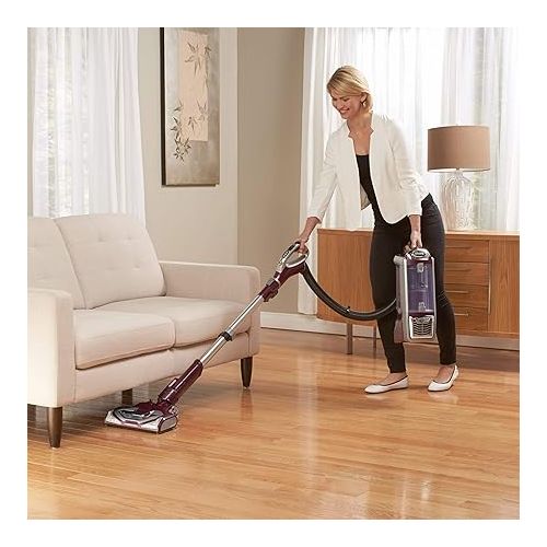  Shark Rotator Powered Lift-Away TruePet Upright Corded Bagless Vacuum for Carpet and Hard Floor with Hand Vacuum and Anti-Allergy Seal (NV752), Bordeaux (Renewed)