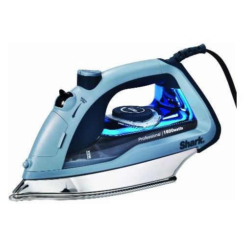  [아마존베스트]Shark Professional, Garment Steamer with Auto-Shut Off and Stainless Steel Soleplate, 1600 Watts Electric Steam Iron (GI405), Blue