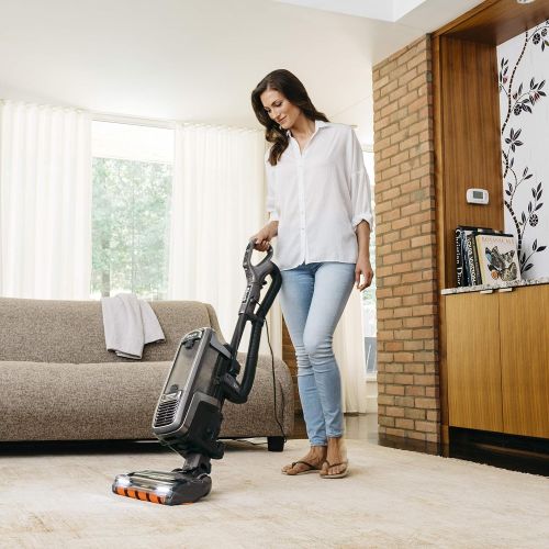  Shark APEX Upright Vacuum with DuoClean for Carpet and HardFloor Cleaning, Zero-M Anti-Hair Wrap, & Powered Lift-Away with Hand Vacuum (AZ1002), Espresso