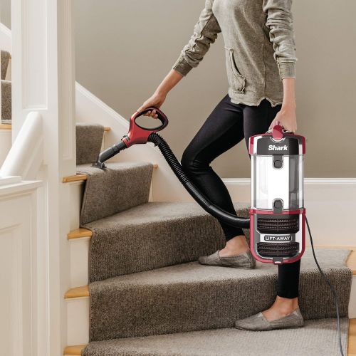  Shark Navigator Upright Vacuum with Lift-Away, Zero-M Anti-Hair Wrap Technology, Anti-Allergen + HEPA Filter and Swivel Steering (ZU561), Red Peony