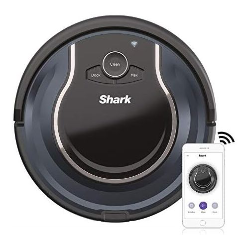  Shark ION R76 with Wi-Fi Robot Vacuum (RV761), 0.5 qt, Black and Navy Blue