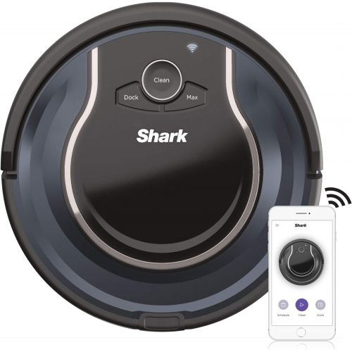  Shark ION R76 with Wi-Fi Robot Vacuum (RV761), 0.5 qt, Black and Navy Blue