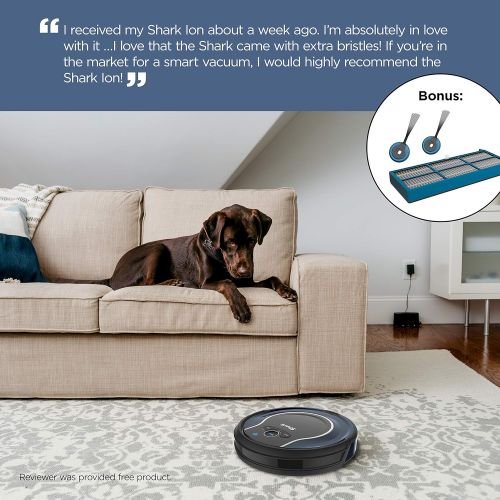  Shark ION R76 with Wi-Fi Robot Vacuum (RV761), 0.5 qt, Black and Navy Blue