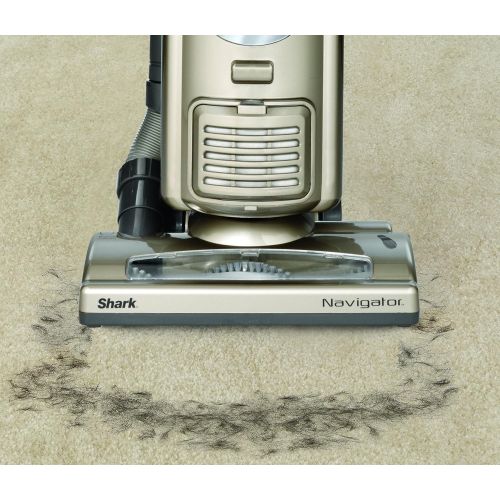  Shark Navigator Deluxe Upright Corded Bagless Vacuum for Carpet and Hard Floor with Anti-Allergy Seal (NV42), Champagne