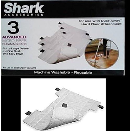  6 Shark Dust-Away Advanced Micro-Fiber Replacement Pads - Compatible With Rocket Dust-Away, Rotator, Navigator Lift-Away Pro Vacuum, Ultra Light Stick Vacuum, HV300 Series (2)