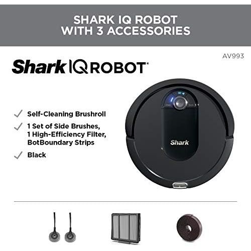  Shark IQ Robot AV993, Robotic Vacuum with IQ Navigation, Self-Cleaning Brushroll, Wi-Fi Connected, Works with Alexa