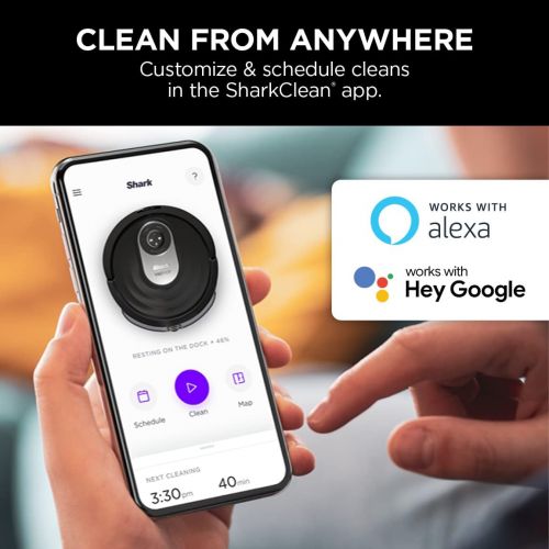  Shark AI Robot VACMOP PRO RV2001WD, Sonic Mopping, IQ Navigation, Home Mapping, AI Laser Vision, SelfCleaning Brushroll, WiFi, Works with Alexa