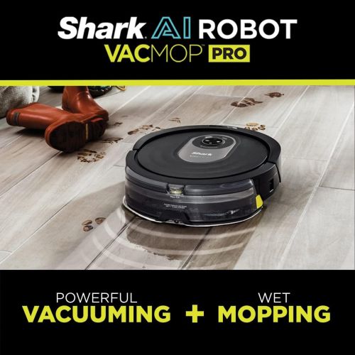  Shark AI Robot VACMOP PRO RV2001WD, Sonic Mopping, IQ Navigation, Home Mapping, AI Laser Vision, SelfCleaning Brushroll, WiFi, Works with Alexa