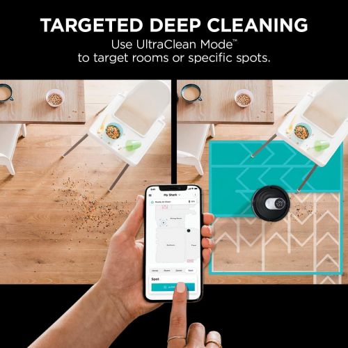  Shark AI Robot VACMOP PRO RV2001WD, Sonic Mopping, IQ Navigation, Home Mapping, AI Laser Vision, SelfCleaning Brushroll, WiFi, Works with Alexa