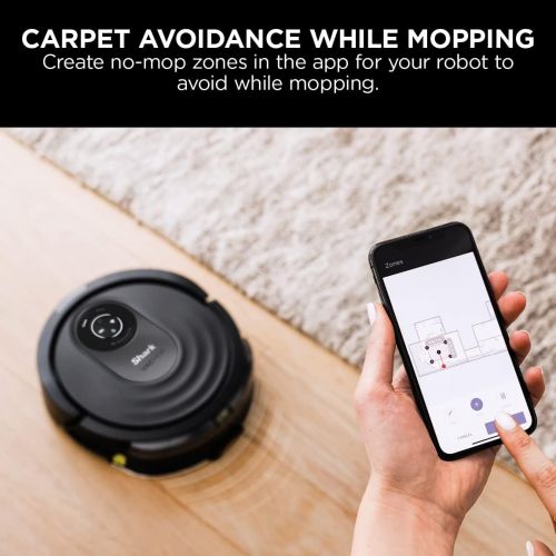  Shark AI Robot VACMOP PRO RV2001WD, Sonic Mopping, IQ Navigation, Home Mapping, AI Laser Vision, SelfCleaning Brushroll, WiFi, Works with Alexa