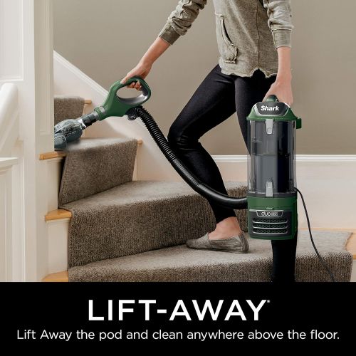  Shark Rotator Lift-Away DuoClean Pro with Self-Cleaning Brushroll Upright Vacuum (ZU782), XL Capacity, Sage Green