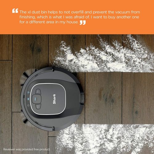  Shark ION Robot Vacuum RV871 with Wi-Fi and Voice Control, 0.6 qt, Black