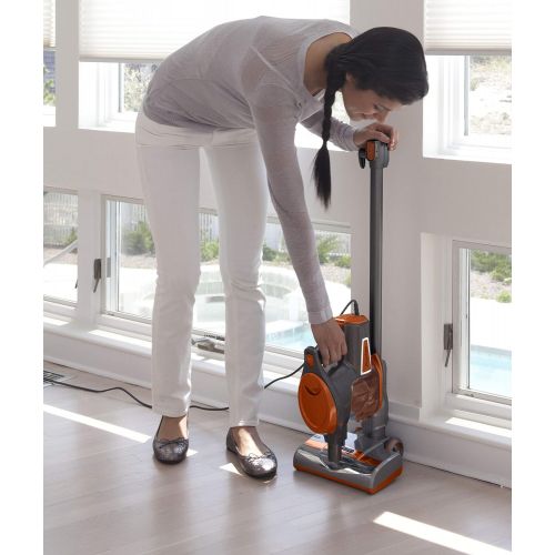  Shark Rocket Ultra-Light Corded Bagless Vacuum for Carpet and Hard Floor Cleaning with Swivel Steering (HV301), Gray/Orange