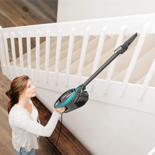  Shark ZS362 APEX DuoClean with Self-Cleaning Brusholl, Precision Duster, Crevice and Pet Multi-Tool, Corded Stick Vacuum, Forest Mist Blue