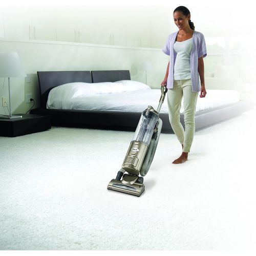  Shark Navigator Deluxe Upright Corded Bagless Vacuum for Carpet and Hard Floor with Anti-Allergy Seal (NV42), Champagne