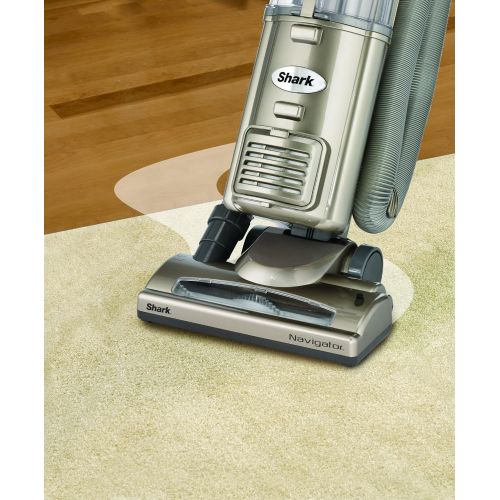  Shark Navigator Deluxe Upright Corded Bagless Vacuum for Carpet and Hard Floor with Anti-Allergy Seal (NV42), Champagne