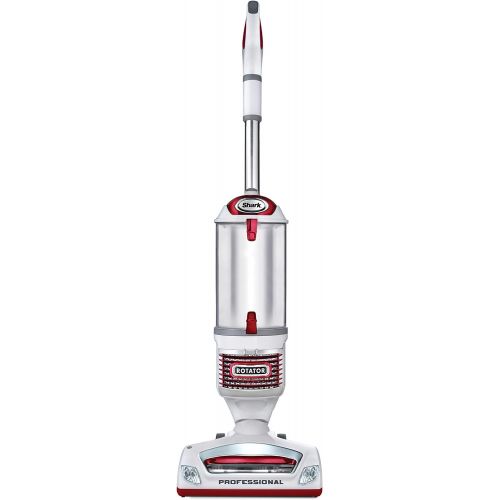  Shark Rotator Professional Upright Corded Bagless Vacuum for Carpet and Hard Floor with Lift-Away Hand Vacuum and Anti-Allergy Seal (NV501), White with Red Chrome